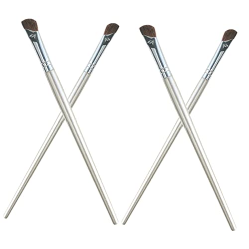SOIMISS 4 Stück Teiliges Angled Makeup Pinselset für Nasenkontur Lidschatten und Highlighter Weiche Hautfreundliche Borsten Einfach zu Reinigen und Wiederverwendbar für Präzises Make Up von SOIMISS