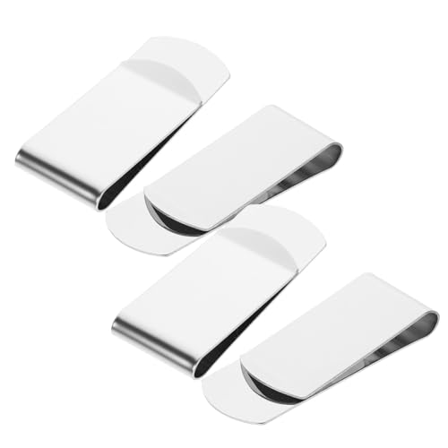 SOIMISS 4 Stück Teiliges Geldclip Klein Leicht Tragbar Multifunktional Geldscheinklammer für Büro Karten Rechnungen Robust Verschleißfest Modernes Design von SOIMISS