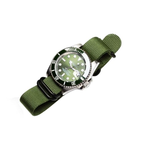 SOIMISS 4 Stück Teiliges Grünes Nylon Uhrenarmband mit Ringen Verstellbarem Robustem Armband Mit Werkzeug und Federstegen Wasserfestes Sportarmband für Outdoor und Alltag von SOIMISS