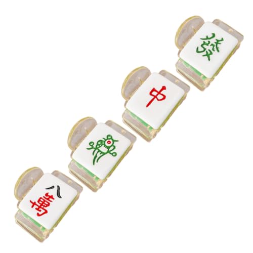 SOIMISS 4 Stück Teiliges Lustige Mahjong Haarklammern Mini Haarspangen Kreative Haarschmuck Damen für Party Halloween Weihnachten Bühnenauftritt von SOIMISS