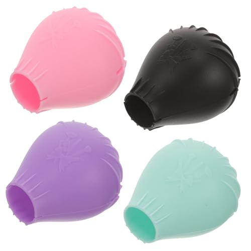SOIMISS 4 Stück Teiliges Make Up Pinsel Schutzset aus Lebensmittelechtem Silikon Staubdicht und Wiederverwendbar in Farben als Reise Organizer für Make Up Pinsel und Kleine von SOIMISS