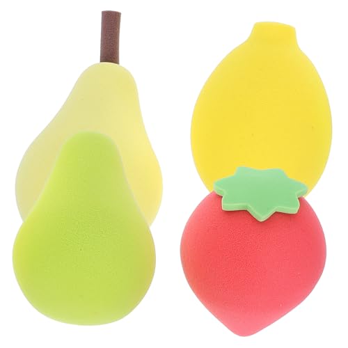 SOIMISS 4 Stück Teiliges Make up schwamm Kleines Tragbares Kosmetik puder puff Feucht trocken Anwendbar Hautfreundlich Vielseitig für Foundation Concealer Puder Geeignet für Damen von SOIMISS