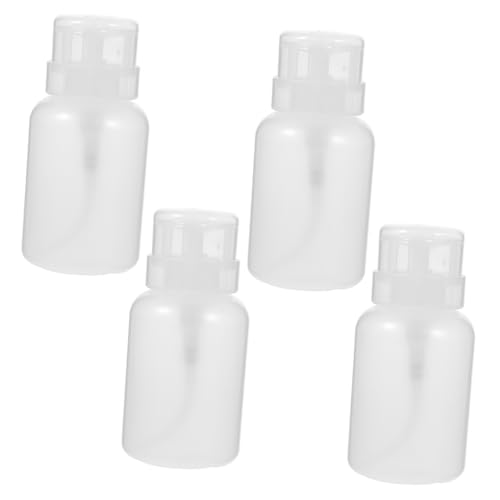 SOIMISS 4 Stück Teiliges Nachfüllbare Pumpflaschen aus Leichte und Auslaufsichere Flüssigkeitenspender für Nagellackentferner Make Up Entferner und Kosmetik Drehverschluss mit Sicherem von SOIMISS