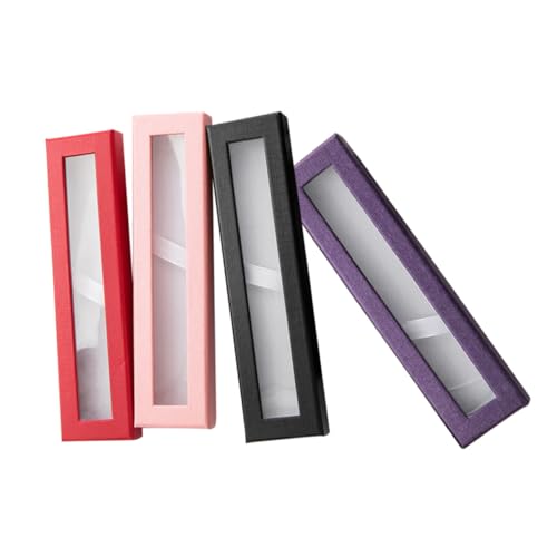 SOIMISS 4 Stück Teiliges Papier Stiftetui Transparente Geschenkverpackung Stabile Aufbewahrungsbox für Füllfederhalter Stilvolle Papierbox in Rot Schwarz Lila Langlebig und Praktisch SOIMISS 4 Stück Teiliges Papier Stiftetui Transparente Geschenkverpackung Stabile Aufbewahrungsbox für Füllfederhalter Stilvolle Papierbox in Rot Schwarz Lila Langlebig und Praktisch von SOIMISS