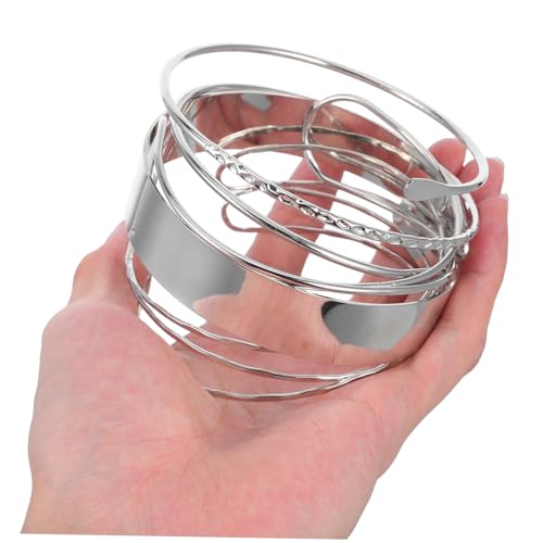 SOIMISS 4stücke Schmuckarmbänder Aus Legierung Einzigartige Armreife Verstellbar Für Damen Geometrisches Design Stapelbar Offenes Wickelarmband Trendiger Armreif Für Verschiedene von SOIMISS