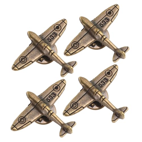 SOIMISS 4stücke Flugzeug-anstecker Brosche Für Männer Und Frauen Vintage Design Für Jacken Hüte Und Rucksäcke Sicher Mit Nadel Befestigt von SOIMISS