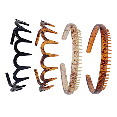 SOIMISS 4stücke Haarreif Aus Hartplastik Unisex-stirnband-accessoires Haarband Für Frauen Und Männer Rutschfeste Haarspange Praktisch Für Sport Und Gesichtswaschen von SOIMISS