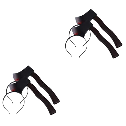 SOIMISS 4 Stück Zombie Kostümzubehör Schwarz Das Beil Blutendes Stirnband Cosplay Kopfbedeckung von SOIMISS