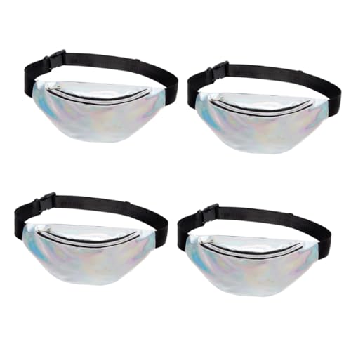SOIMISS 4stücke Damen Waist Bag Glänzende Bauchtasche Mit Verstellbarem Gurt Für Sport Reisen Und Outdoor-aktivitäten Und Leicht Für Handy Geld Und Schlüssel von SOIMISS