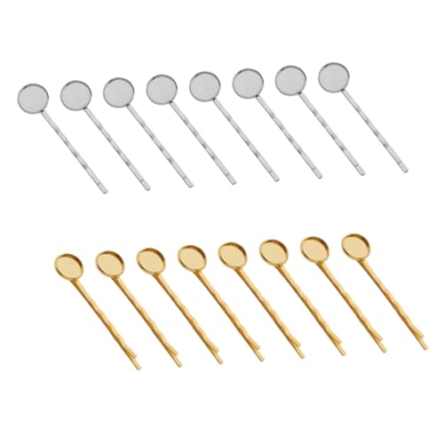 SOIMISS 40 Stück DIY Haarklammern aus Kupfer Runde Basisplatte Fassung Leichte Haarspangen für Frauen Vielseitiger Haarschmuck zum Selbergestalten Farblich Sortiert Robust Zufällige Farbe von SOIMISS