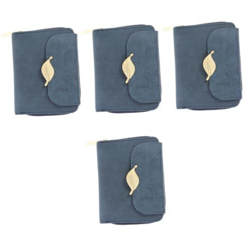 SOIMISS 4stücke Damen Pu Leder Geldbörse Kurzformat Mit Reißverschluss Praktische Clutch Für Karten Münzen Und Kleine Gegenstände Stilvolles Design Für Alltag von SOIMISS