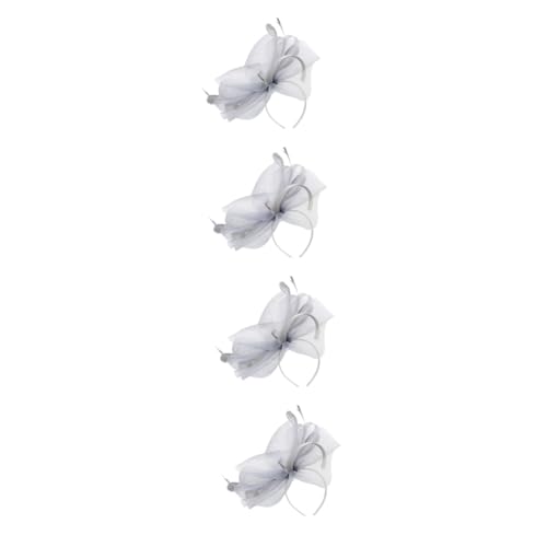 SOIMISS 4stücke Fascinator Haarreif Für Damen Elegantes Hochzeits Und Festtags-headpiece Aus Netz Abnehmbar Und Leicht Für Partys Bankette Und Besondere Anlässe von SOIMISS