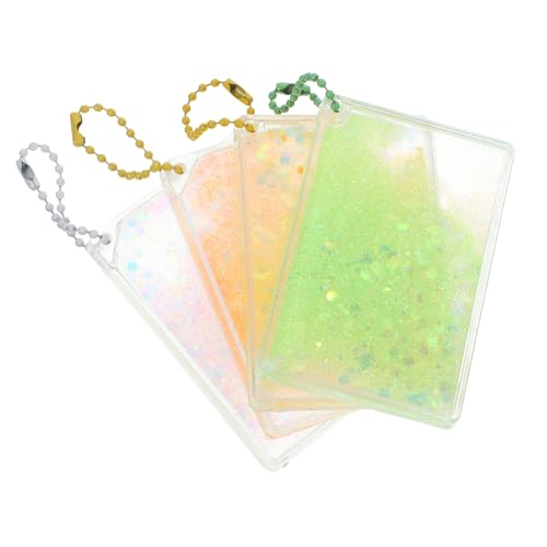 SOIMISS 4stücke Fotokartenhüllen Glitzer-kartenverpackungen Zur Aufbewahrung Und Präsentation Von Id-Karten Spielkarten Visitenkarten Und Transparent Und Langlebig von SOIMISS