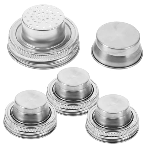 SOIMISS 4stücke Jar Shaker Deckel Mit Silikonverschluss Für Gewürze Mehl Und Cocktails Passend Für Standard- - -gläser von SOIMISS
