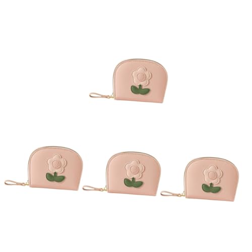 SOIMISS 4stücke Kleine Damen Geldbörse Aus Leder Zipper Kartenetui Für Kreditkarten Portemonnaie Mit Praktischem Für Reisen Und Minimalistischen Stil von SOIMISS