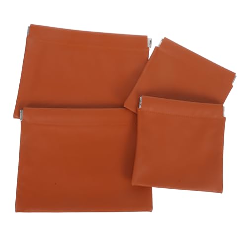 SOIMISS 4stücke Kleine Schmuckbeutel Aus Pu Mit Automatischem Verschluss Reise-schmuck-Organizer Aufbewahrungstasche Für Make-up Und Schmuck Geeignet Für Handtasche Und Täglichen von SOIMISS