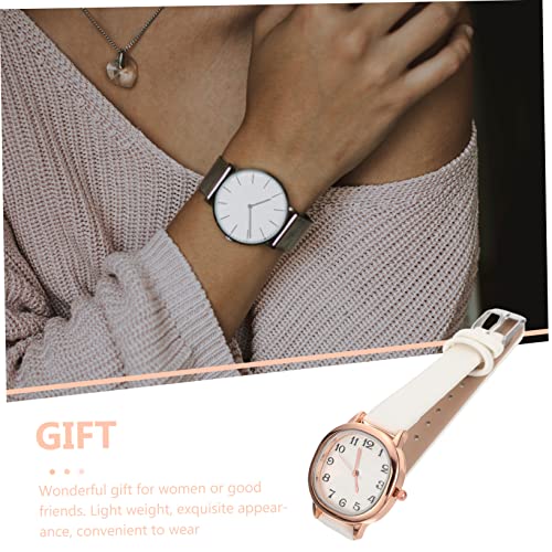 SOIMISS 4stücke Retro Damen Armbanduhr Mit Pu-Lederband Elegante Quarzuhr Im Digitalen Design Für Alltag Und Büro Modisch Und Praktisch Für Stilbewusste Frauen von SOIMISS