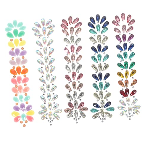 SOIMISS 5blätter Bögen Gesichtsschmuck Glitzer Aufkleber Für Karneval Party Festival Rave von SOIMISS