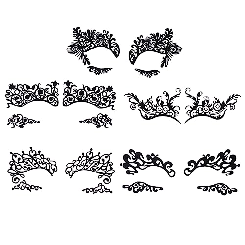 SOIMISS 5 Paare Eyeliner Aufkleber Wasserdichte Augen Make Up Tattoos mit Spitzenmuster für Cosplay Halloween und Festivals Einfach Anzubringen für Kreative Looks von SOIMISS