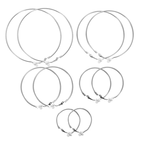 SOIMISS 5 Paare Große Runde Metallohrringe Geometrische Dangle Schmuck für Frauen Hohe für Partys und Besondere Anlässe von SOIMISS