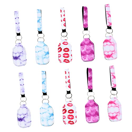 SOIMISS 5paare Neopren Lipstick Holder Schlüsselanhänger Mit Handgelenkband Farbenfrohes Set Für Frauen Teilig Langlebige Aufbewahrungslösungen Für Lippenpflegeprodukte von SOIMISS