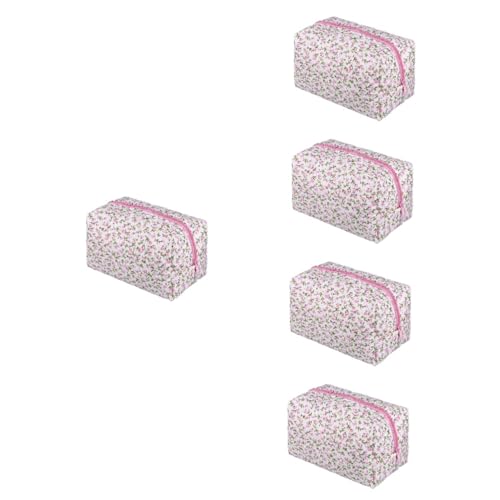 SOIMISS 5 Sätze Blumenkosmetiktasche Make-up-Taschen Mini-Kosmetiktasche Make-up-Koffer-Organizer Padhalter Für Periode Periodenbeutel Make-up-pinseltasche Tamponhalter Makeup Tasche Stoff von SOIMISS