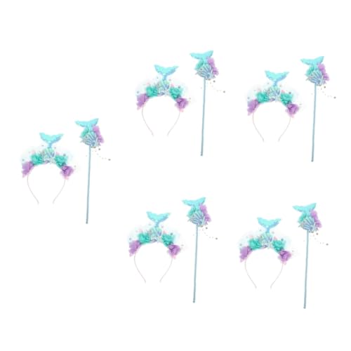 SOIMISS 5 Sätze Meerjungfrau Zubehör Requisiten für Meerjungfrauenkostüme Cosplay Meerjungfrau Stirnband meerjungfrauen haarreif meerjungfrauen accessoires wiederverwendbarer Kostümstab von SOIMISS