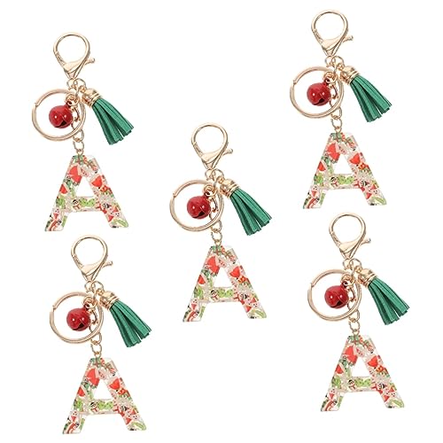 SOIMISS 5stücke Weihnachts Schlüsselanhänger Aus Harz Mit Buchstaben-Design Bag Charm Für Taschen Und Rucksäcke Als Zur Weihnachtszeit von SOIMISS
