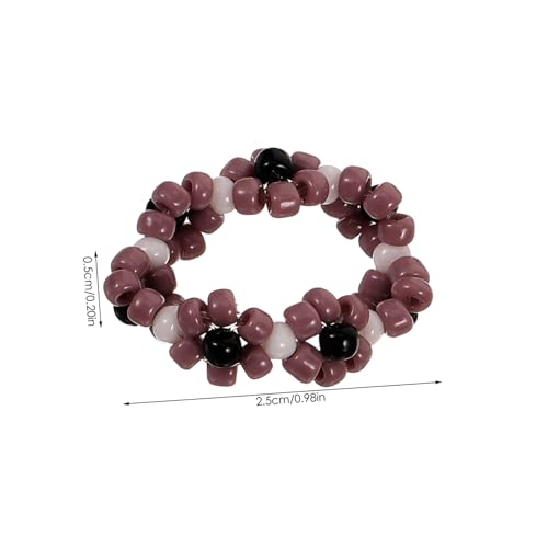 SOIMISS 5 Stück Damen Ringe mit Perlen Blüten Design Elastisch Modisch Schmuck Accessoires für Mädchen Zufällige Farbe Zufällige Farbe von SOIMISS