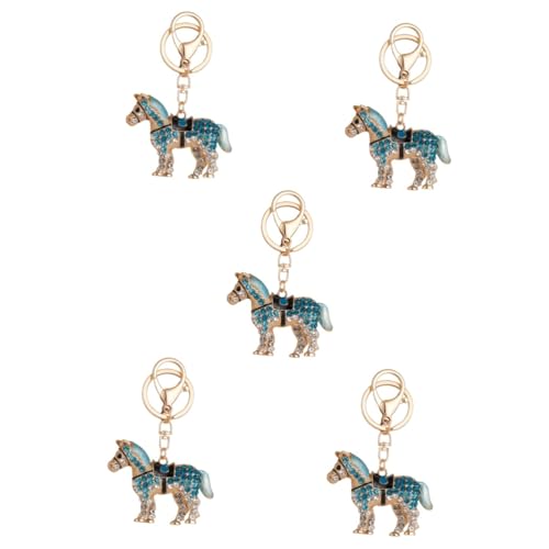 SOIMISS 5stücke Glänzender Pferde-schlüsselanhänger Strass Stilvoller Schlüsselhalter Für Männer Und Frauen Perfektes Für Pferdeliebhaber Und Besondere Anlässe von SOIMISS
