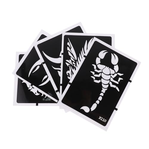 SOIMISS 5 Stück Teiliges Temporäres Tattoo Schablonen mit Drachen Wolf Tiger Löwe Motiv Wiederverwendbar für Körperkunst Halloween Festival Party Geeignet für Damen und Herren von SOIMISS