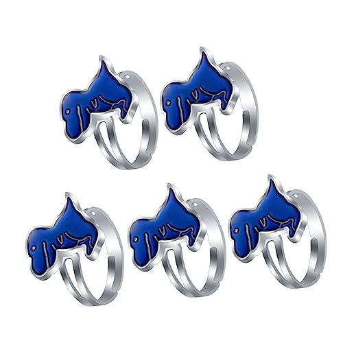 SOIMISS 5 Stück Thermochromer Ring farbwechselnde Stimmung Kinderstimmung Ringe für Stimmungsringe für Mädchen Schmuck für Kinderring entzückender Fingerring Legierung von SOIMISS