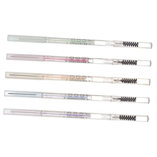 SOIMISS 5 Stück Wasserfester Augenbrauenstifte mit Feiner Spitze und Pinsel Doppelseitige Microblading Stifte in Natürlichen Brauntönen Schweißfeste Langanhaltende Augenbrauen Make Up für von SOIMISS