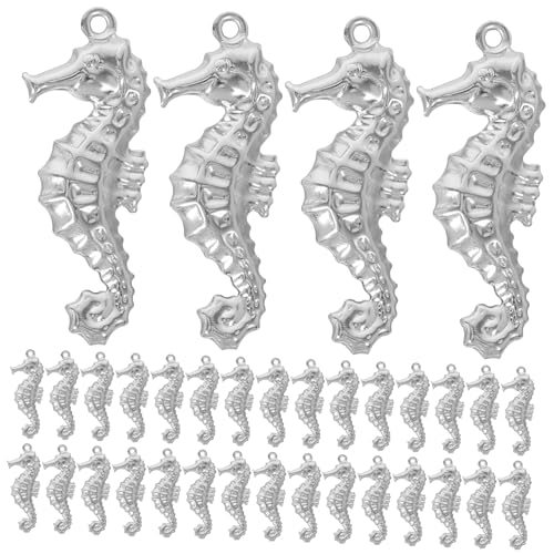 SOIMISS 50 Stück Edelstahl Maritimer Anhänger Schmuck Charms für DIY Halsketten Armbänder Robustes Tiermotiv Schmuckzubehör für Strandparty und Kreative Schmuckherstellung von SOIMISS