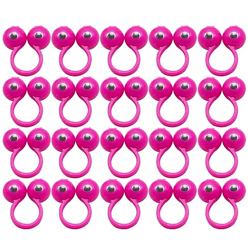 SOIMISS 50 Stück Große Fingerpuppenringe mit Augen Zufällige Farben für Finger und Rollenspiele für Partys und Kreative Lernspiele Zufällige Farbe Zufällige Farbe von SOIMISS