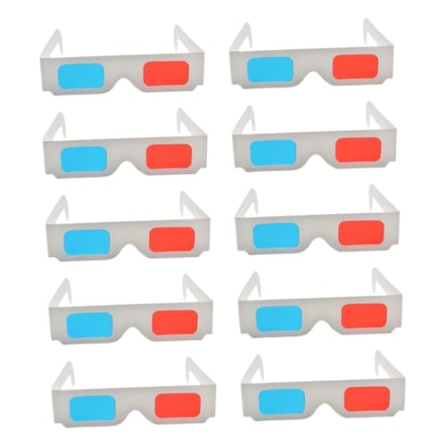 SOIMISS 50 Stück Pack Anaglyph Brillen aus Papier Karton Rot Blau für Filme Spiele Dvds Praktische Einwegbrillen für Familie Freunde Vielseitig Einsetzbar und Portabel von SOIMISS