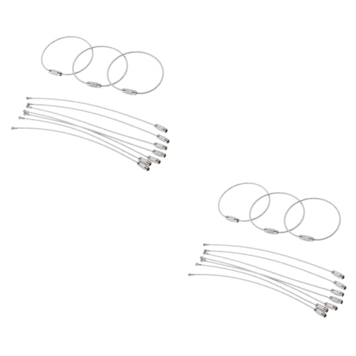 SOIMISS 50stücke Edelstahl-draht Schlüsselringe Robuste Schlüsselanhänger Für Gepäckanhänger Und Schlüssel Leicht Langlebig Und Rostfrei Installieren Und Abnehmbar Für Reisen Und von SOIMISS