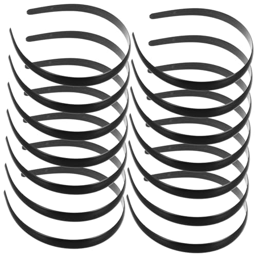 SOIMISS 50 Stück Schwarze Elastische Plastik Haarreifen Einfacher Haarreifen für Frauen Stretchable Haarbänder Klassisch Eleganter Haarschmuck für Alltag und Party von SOIMISS