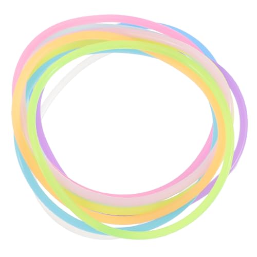 SOIMISS 50 Stück Silikon Jelly Armbänder mit Leuchtfunktion Flexible Hautfreundliche Partyarmbänder für Mädchen Bunte Glühende Silikonarmbänder als Haarbänder und Partyzubehör von SOIMISS