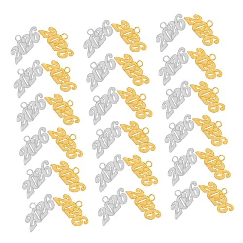 SOIMISS 50 Stück Teiliges Jahreszahl Anhänger mit Eleganter Quaste Graduation Charms für Abschlusskappen Schmuckherstellung Geeignet für Halsketten Armbänder Ohrringe Stilvolle von SOIMISS