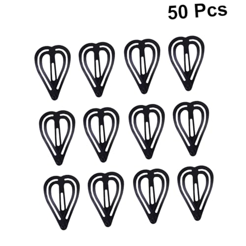 SOIMISS 50 Stück Teiliges Schwarze Legierung Haarspangen Herzform Einfache Haarklammern für Mädchen Langlebig Modisch Vielseitig für Alltag und Party Haarschmuck Frisuren von SOIMISS