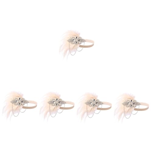 SOIMISS 5St 1920er Stirnband Flapper-Kopfbedeckung aus den 1920er Jahren Tanz Kopfbedeckung toller Strassstein Haarbänder Kopfbedeckung für Cocktailpartys 20er Jahre Stirnband Kristall von SOIMISS