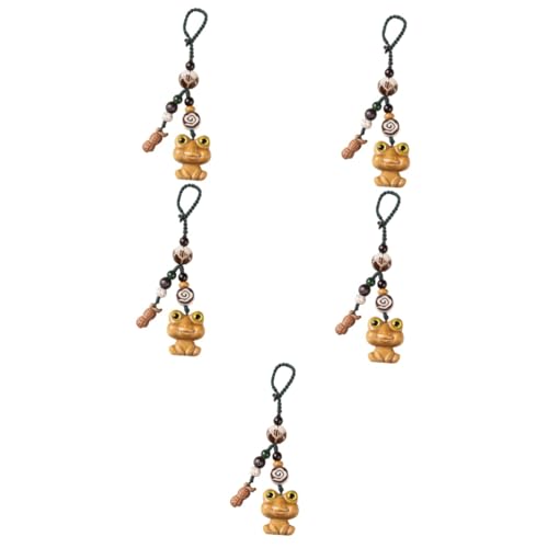 SOIMISS 5stücke Süßer Holz Tier Schlüsselanhänger Handgefertigter Für Handtaschen Rucksäcke Handys Leicht Attraktiv Dekoration Für Schlüssel Sandelholz von SOIMISS