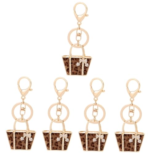 SOIMISS 5St Schlüsselanhänger mit Leopardenmuster bescherung Weihnachten geldgeschenke Weihnachten Schlüsselringe Geldbörsen Schlüsselbund Zubehör für Schlüsselanhänger Strasssteine von SOIMISS