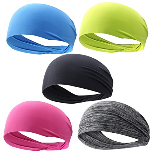 SOIMISS 5stücke Elastisches Stirnband Haarbänder Für Damen Fitness-stirnband Yoga-kopfbedeckung Sport-kopftuch Strapazierfähig Waschbar Wiederverwendbar von SOIMISS