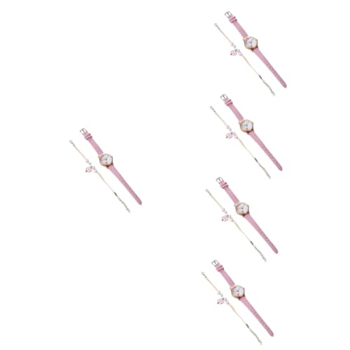 SOIMISS 5sätze Damen Armbanduhr Mit Katzenzifferblatt Modische Quarzuhr Stilvolles Teiliges Mit Handgelenkarmband Für Freizeit Und Alltag Elegantes Design Für Frauen von SOIMISS