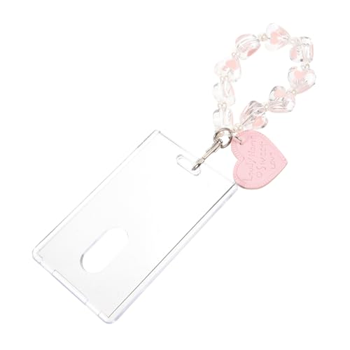 SOIMISS 5stücke Acryl Fotokartenhalter Mit Schlüsselanhänger Transparente Id Und Kreditkartenhülle Mit Herzanhänger Für Schule Büro Und Reisen Leicht Wiederverwendbar Und Praktisch von SOIMISS