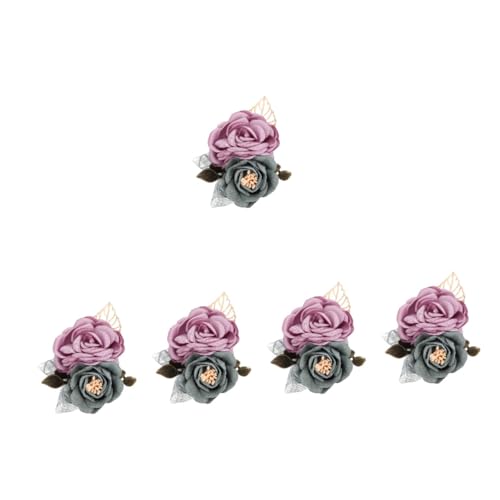 SOIMISS 5stücke Damen Brosche Haarspange Mit Kunstblume Elegante Haarklammer Für Hochzeiten Partys Und Formelle Anlässe Langlebig Aus Satin Und Bezauberndes Accessoire Für Besondere von SOIMISS