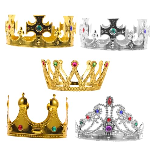 SOIMISS 5st Krone Stirnband Kopfschmuck Diademe Für Abschlussballpartys Prinzessinnenkostüme Abschlussball-stirnband Königin-stirnband Abschlussballkronen Kostüm Kronen Königskrone Plastik von SOIMISS