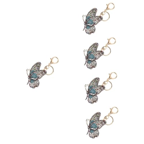 SOIMISS 5stücke Bunter Schmetterlings-schlüsselanhänger Mit Kristallverzierung Eleganter Taschenanhänger Für Damen Teenager Und Mädchen Zum Dekorieren Von Schlüsseln Taschen Und von SOIMISS